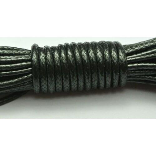 10 Meters Black Korean Waxed Cord String Thread 2mm for Bracelet Necklace