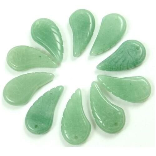 Natural stone Turquoises Quartz Crystal lapis tiger eye Wings pendants for diy Jewelry making necklace Accessories 10pcs