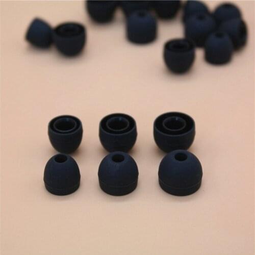 100pcs Black 6mm soft Silicone In-Ear Earphone covers Earbud Tips Ear buds eartips Ear pads cushion for headphone Earphones