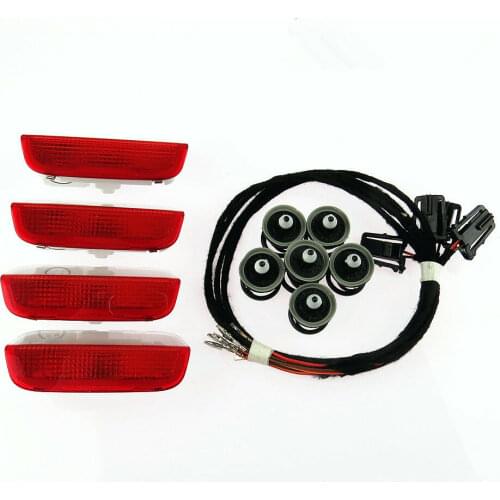 3AD 947 411 Car Door Warning Light Interior Lamp Lights + Cable Wire For VW Golf Jetta MK5 MK6 Passat B6 B7 CC Seat 1K0 947 411A