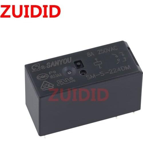 5PCS SANYOU SM-S-224DM 24VDC 6PINS 8A Power Relay