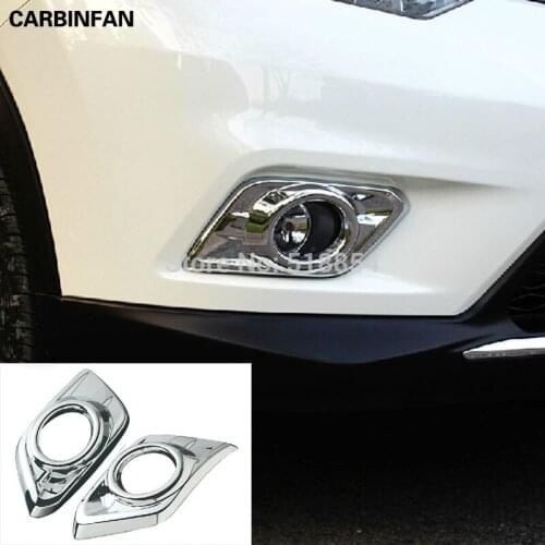 ABS Chrome Front Head Fog Light Lamp Cover for 2014 2015 Nissan X-Trail X Trail XTrail Fog Light Cover Trim Car Accessories 2pcs