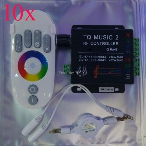 FREE DHL/FEDEX 10 sets/lot DC12V/24V 18A RGB Music Controller RF Remote Intelligent Sonic Sensitivity Led Backlight Remote 89621