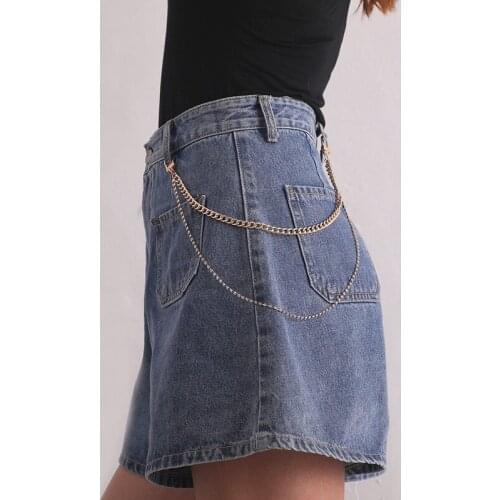 Jeans Chain Waist Jewelry Layered Dainty Beach Chain Waist Chain Body Belly Chain For Women