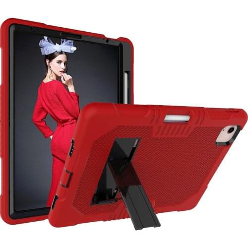 Stand Case with Pencil Holder for Apple ipad Air 10.9 inch Tablet funda for iPad 4th Generation 2020 Hybrid Rugged Silicon Case