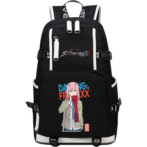 DARLING in the FRANXX Travel Backpack ICHIGO MIKU ZERO TWO Cos Women Bagpack Canvas School Bags for Teenage Girls Bookbag