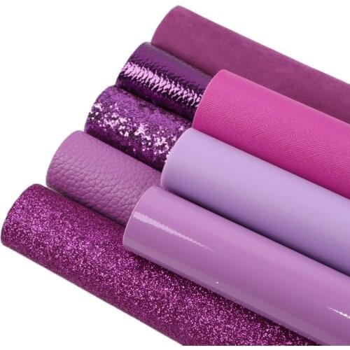 20*33cm Purple Series Faux Synthetic Leather Fabric For Bow-knot Bags Wallet Earring Phone Case Scrapbook DIY,1Yc14810