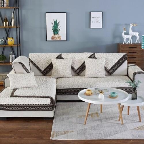 Europe Style Cotton Fabric Sofa Cover Soft Slip Resistant Couch Cover Slipcover Seat Sofa Towel Leather Corner Sofa Covers