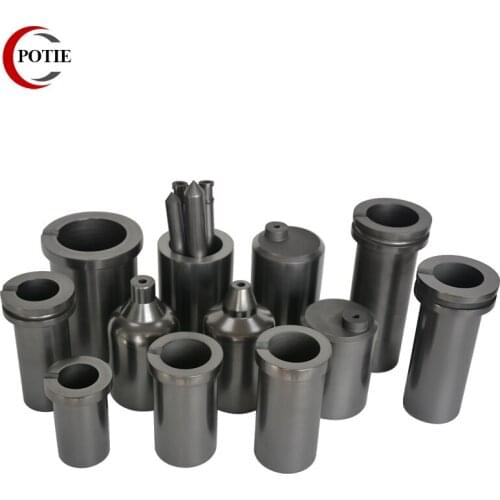 Customized order for 5 sets AVC 76x122 AVCS 15X168MM High Purity High Density Graphite Crucible For Silver And Gold Melting