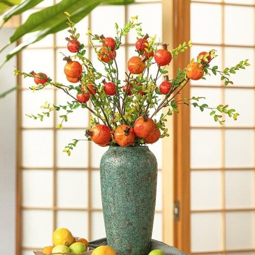 Artificial Pomegranate Branch Fruit Bean Berry Fake Flower Home Wedding Christmas Decoration Photography Props