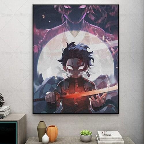 Tanjiro Demon Slayer KIMETSU NO YAIBA Painting Wall Art Canvas for living room home bedroom study dorm decoration prints