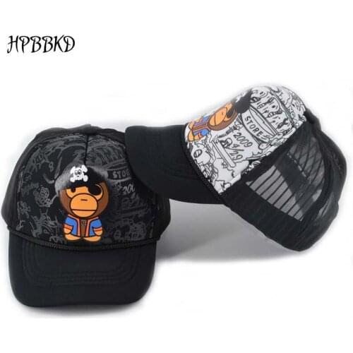 HPBBKD Fashion Baby Boy Girl Hat Summer Kids Snapback Baseball Caps Cartoon Hat Baby Outdoor Sport Hip-Hop Caps Sun Hat XH-043