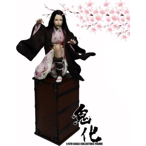 SUPER DUCK SET049 1/6 COSPLAY Oni Girl Clothes With Head Costume Set Cosplay Clothes Model Fit 12" PH TBL Figure Model