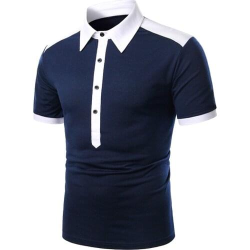Mens Poloshirt Short Sleeve Shirt Men Two-color Mixed Colors Short Sleeve Mens PoloShirt Brand Tops Man Fashion Shirts MCS119