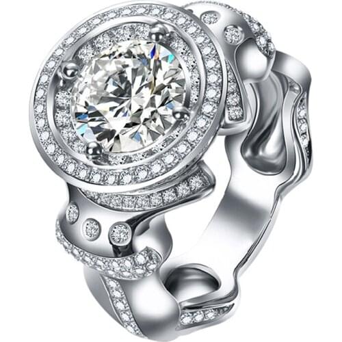 S925 Sterling Silver Mens Rings Unique Trendy Classic Shape Luxury Eye-catching Engagement Wedding Proposal Anniversary Gift