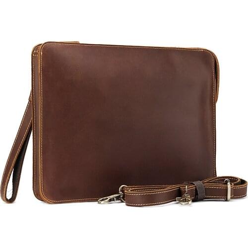 Men Bags Genuine Leather Sleeve Case For IPad Mini 10 Inch 2020 Tablet Case For IPad Mini 2 3 4 5 Magnetic Protective Pouch Bag