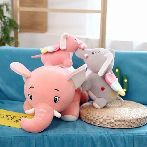 Soft Elephant Stuffed Dolls Kawaii Animal Plush ToysPlush Toy Cute Stuff Doll for Kids Birthday Gifts