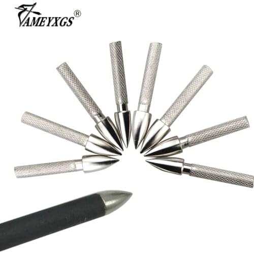 10/20/50 Pcs Hunting Arrowhead ID 4.22mm Archery Broadheads 80 Garins Carbon Steel Surface Nickel Plating Hunting Arrowhead