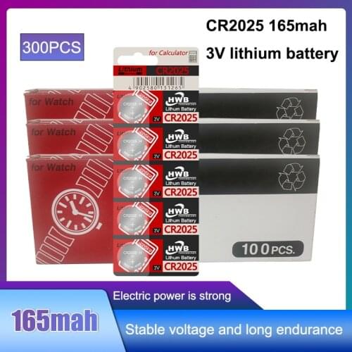 Original brand For maxell 300pc cr2025 ECR2025 BR2025 DL2025 KCR2025 LM2025 3v button battery coin lithium battery for watch