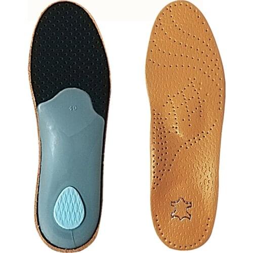 1 Pair Leather Latex Correction Insole Duck Foot Orthopedic Arch Support Odor-resistant Insoles Unisex Multiple Sizes Optional