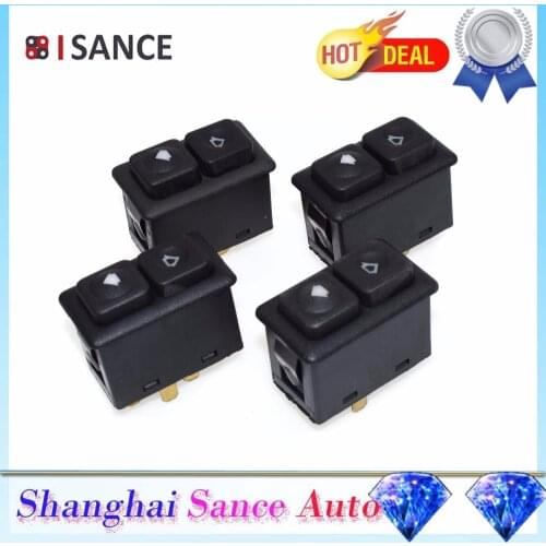 ISANCE 4PCS Power Window Sunroof Switch Illuminated For BMW E30 E24 E28 from 09/1986 61311381205 / 61 31 1 381 205