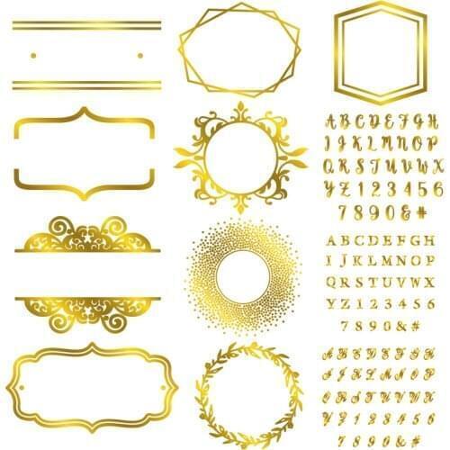 Alphabets Borders Frames Hot Foil Plate for Scrapbooking and Cards Making Paper Craft Dies New 2019