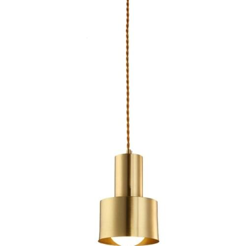 Nordic Iron Arts brass single head Pendant Lights bar front desk office Pendant Lights bedside lamp works small WF10291045