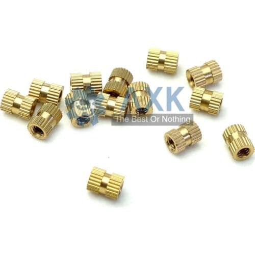100pcs/50pcs/20pcs m1.4 M2 M2.5 M3 M4 M5 M6 M8 Braas insert nut Injection Molding Brass Knurled Thread Inserts Nuts