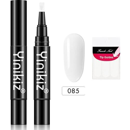 Yinikiz One Step Nail Polish Gel Pen And DIY French Nail Art Striping Line Tape Sticker Tips Manicure Accessories Tools 2pcs