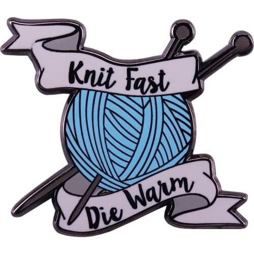 Funny knitting brooch creative yarn art lover gift