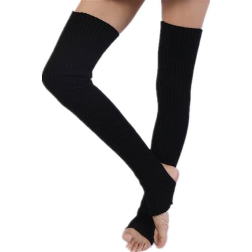 Ladies Winter Step on the foot socks Knitted Leg Warmers Boot Cuffs Trim Toppers Candy colors Long Leg Warmers ST014