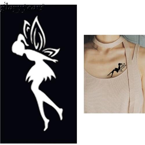 1pc Fairy Butterfly Henna Tattoo Stencil Woman Chest Body Art Small Henna Indian Waterproof Tattoo Sticker Stencil New Style G24