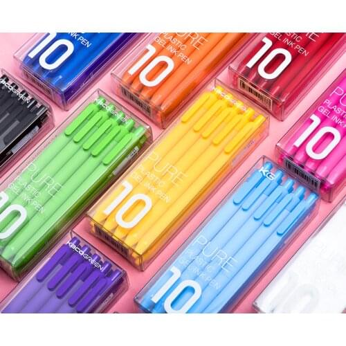 10pc/set Kaco color Pen 0.5mm Kaco Core Durable Signing Pen Refill Black Ink +Kaco Refills