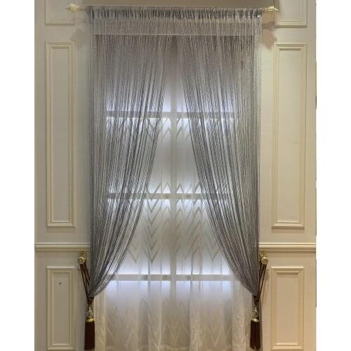 100 * 200CM Flat Silver Curtain Wedding Props Curtain Finished Curtain Black and Gold B Allway Curtain Home Decoration
