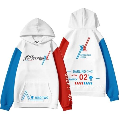 2021 Personality DARLING in the FRANXX Hoodie Women Mens Hoodie Streetwear Zero Two Sweatshirts Sportswear Anime Clothes