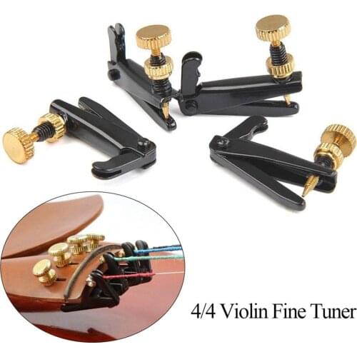 4pcs/set Violin Fine Tuners Stainless Steel Adjusters 3/4-4/4 Violin Fine Tuning Tools Musical Instrument Accessories