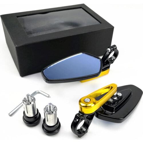 7/8" 22mm Motorcycle Rearview Mirrors Universial Motorcycle Aluminum Bar End Mirror Motorbike Handlebar Side Rearview Mirrors