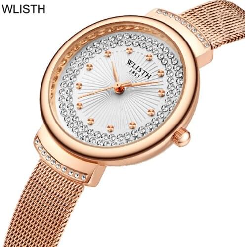 Watch relogio часы reloj relógio relojes часы водонепроницаемые Brand Ladies Watch Fashion Diamond Milanese Mesh Band Ladies wat