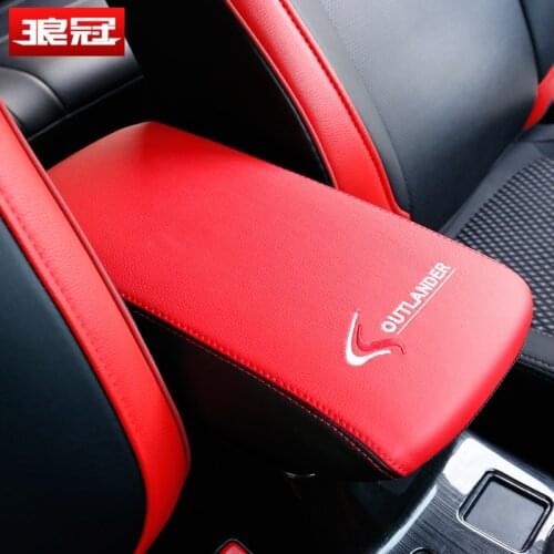 FOR Mitsubishi Outlander 2016 2017 2018 2019 Car Central armrest box 3D design Artificial Leather cover accessories
