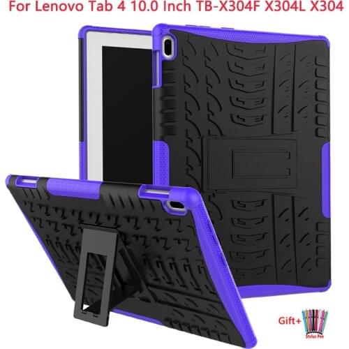 For Lenovo Tab 4 10 TB-X304F/X304N/X304L Cases Armour Hybrid Stand Hard PC Cover For Lenovo Tab 4 Plus 10.0 TB-X704N X704F X704L