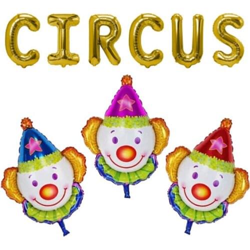Circus Banner Mylar Foil Balloon Carnival Theme Kids Birthday Party Baby Shower Dessert Table Decor Banner