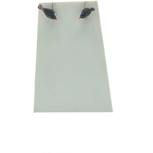 Italy Murano Glass Black Bird Earrings
