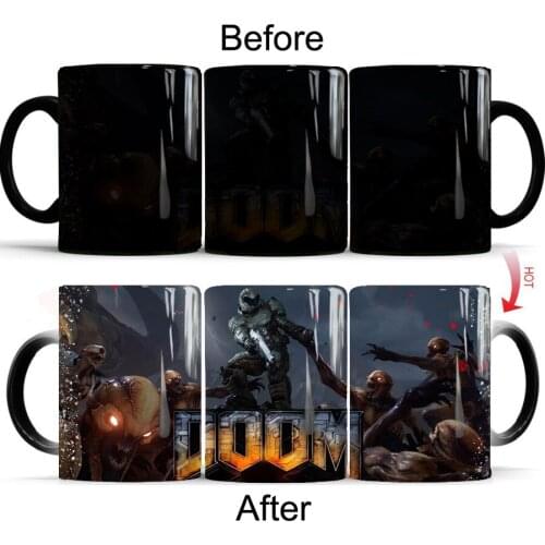 2021 Game Doom Coffee Mugs 11oz Magic Ceramic Color Changed Mug Friends Gift Cup