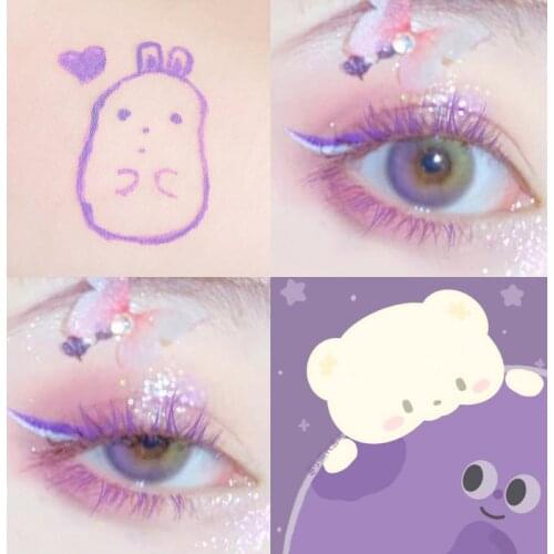 Matte Silver Eyeliner Color Liquid Long Lasting Face Waterproof Cute Cosmetic Eyeliner Eye makeup sexy Fashion 2021 New TSLM1