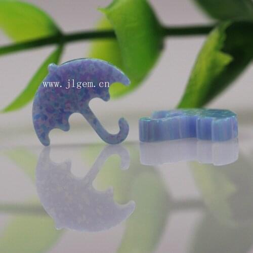 MOQ=5PC free shipping 12*12.4mm Blue op26 Synthetic Opal Umbrella Opal For fashion necklace wholesale price
