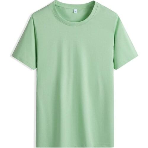 Ice silk t-shirts male fashion cotton men and women T-shirt with short sleeves