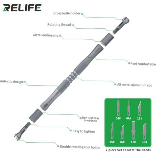 RELIFE RL-101B CPU Knife Set Remove Glue Knife Motherboard IC Repair Blade CPU Knife A8 A9 A10 A11 A12 Disassemble Chip Tool