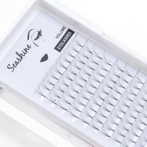 Seashine Lashes Extension 3D/4D/5D/6D Volume Lash Short Stem Pre Made Fans Silk Soft False mink individual Eyelash Extension