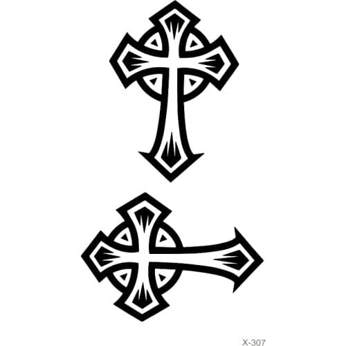 Cross Waterproof Temporary Tattoos Men And Women Flash Tattoo Small Pattern Henna Tattoo Designs For Men Tatoo tatouage sticker