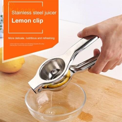 Portable Hand Lemon Clip Fruit Squeezer Stainless Steel Citrus Fruits Juicer Home Kitchen Orange Squeezer Tools